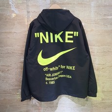 페르마 엠부쉬 X 나이키 로고 스카치 후드집업 바람막이 점퍼 윈드브레이커