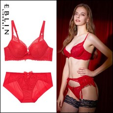 에블린 [세트] 레드 #크리스마스이벤트 #이벤트속옷추천 입고 강렬한 소장하고 싶은~ 샴페인레드 34컵_헴팬티 EBBR94C01S_EBWQ94C01S