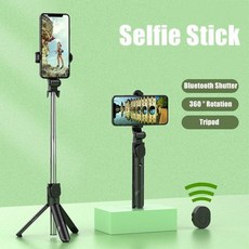 안드로이드 IOS 틱톡 용 셀카봉 삼각대 확장 블루투스 원격 셔터 접이식 전화 홀더, [01] xt02 black