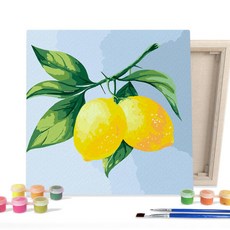 아이러브페인팅 DIY캔버스형 그림그리기 25x25cm 레몬, 히트 레몬