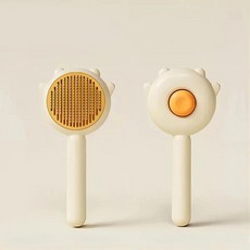 고양이 애완 동물 빗 원 키 제모 청소 브러시 매직 마사지 그루, 1개, 1.yellow