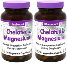 2개세트 블루보넷 킬레이트 마그네슘 120캡슐 Bluebonnet Chelated Magnesium