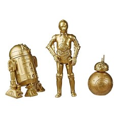 Star Wars Skywalker 사가 기념 에디션 골드 컬렉터 시리즈 C3PO BB8 및 R2D2 액션 피규어 3피스 세트 5.18.9cm23.5인치 724245 - 피오r9