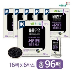 온통두유시즌2 온통두유 서리태 99.8 190ml16팩6박스, 190ml, 96개