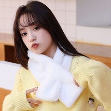 르미다 여성 보온 숏 페이크퍼 목도리