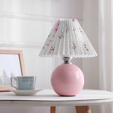 미니 LED 이케아 을지로 매립 간접 조명 무드등Fuxing Gao Zhao 테이블 빛, 분홍색 꽃 등갓 지름 25CM T157A, 전원 스위치 버튼