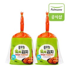 풀무원 톡톡김치 썰어담은 무 배추김치 900g x 2봉, 1개, 톡톡 썰어담은 무&배추김치 900g x 2봉