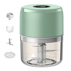 마늘 다지기 야채 칠리 생강 으깨기 기계 USB 충전 블렌더, [02] Blue, [01] 100ml short cup, 3)Blue 100ml short cup, 1개
