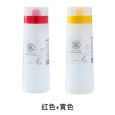 others 다 공 샐러드 병 케 찹 압출 누 출 방지 소스 허 니 치즈 짜 장 간장 잼 레 드 + 옐 로 우, 상세페이지 참조