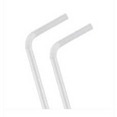자바라 빨대 투명 7mm x 21cm, 1개, 3000개입