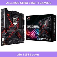 [해외] ASUS ROG STRIX B360H 게임 마더 보드 INTEL B360 LGA 1151 소켓 DVI HDMI M.2 USB 3.1 DDR4 64 GB E스포츠 게임 보드, 상세내용표시