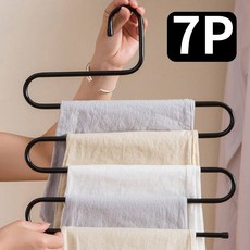 레어픽 튼튼한 다용도 논슬립 수건 바지걸이 7p, 1개, 블랙