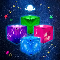 로앤제이 (KC인증) 우주큐브 은하 행성 자석 3D 변신 매직 큐브 마블 그린 4종세트, 1개