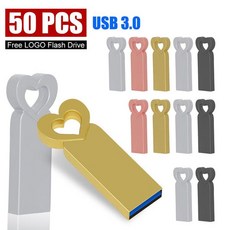 스틱 SDCARD 128Gb 32Gb 금속 USB 플래시 드라이브 64 Gb 스틱 선물 로고 USB30 50PCs, Style3 USB 3.0, 50개