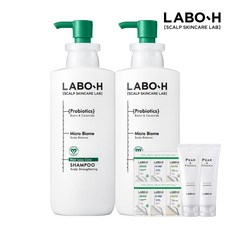 라보에이치 탈모증상완화 샴푸 두피강화 400ml 2개+샴푸112ml*2+3종파우치*2