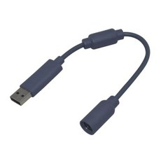 USB 분리 케이블 어댑터 코드 교체 Xbox 360 유선 게임 케이블 컨트롤러 연결 및 커넥터 케이블 어댑터, 1개, 1) Grey