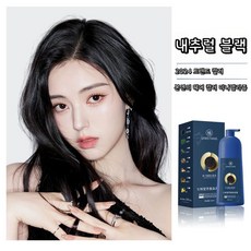 1/1+1/4 병골드 캐비어 단백질 염색약 식물성 흰머리 염색약 헤어 컨디셔닝 마일드 염색 헤어크림 241101, 2개, 블랙
