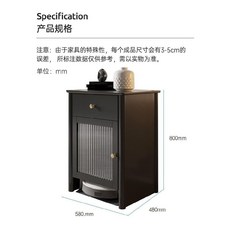 수납장 로봇 청소기 보관함 실용성 효율 협탁 틈새장 선반, 1.블랙