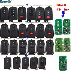 Ecusells Univesal 스마트 키 쉘 도요타 캠리 RAV4 렉서스용 VVDI XM38 키 XSTO00EN XSTO01EN Lonsdor LT20 FT01 TB01, 20) C 3, 1개