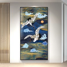 십장생 동물 학 두루미 보석십자수 DIY 풍수 아이템 소품, 80x162cm