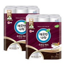 깨끗한나라 순수 프리미엄 27m 30롤 2개, 촉앤감케어