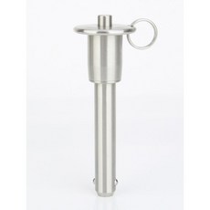 스테인레스 스틸 슬롯 핀 자동 잠금 볼 직경 5 10mm 퀵릴리즈 단추 핸들 포함, Silver Handle, M5, 50mm, 1개