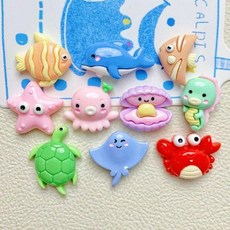 데코장식 바다생물 랜덤 혼합 대 2.1x1.9cm (BE3976) 200개입