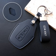 (무료각인) 르노 그랑 콜레오스 호환 D타입 가죽 자동차 키 케이스 키홀더 용품