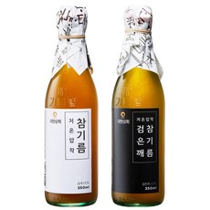 대현상회 저온압착 참기름 검은깨참기름 2병 세트, 12개, 350ml