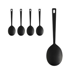 무인양품 MUJI 실리콘 조리용 스푼 스몰 5p, 5개, 블랙