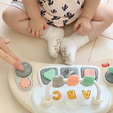 [젤리맘] 흡착장난감 트레이토이 영유아 두뇌 오감 발달 멜로디장난감 (흡착판포함), 크림베이지, 1개