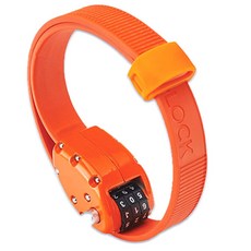 랭킹헬맷 OTTOLOCK 자전거 자물쇠 M 76cm, 오렌지(Orange), 1개