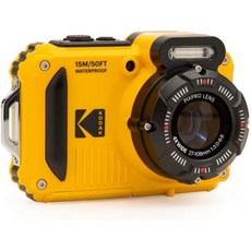 KODAK PIXPRO WPZ2 견고한 방수 충격 방진 WiFi 디지털 카메라 16MP 4X 광학 줌 1080P 풀 HD 비디오 블로깅 2.7 LCD 옐로우, Yellow, 노란색, 1개