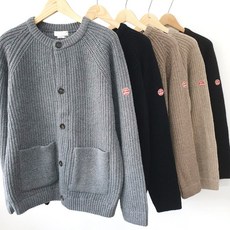 남자라운드넥가디건