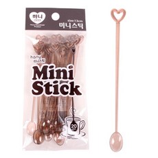하니갈색미 [3개묶음] 일회용식기 스틱 20P13cm 미니 하니 갈색 FW1E471F, 1개, 1개