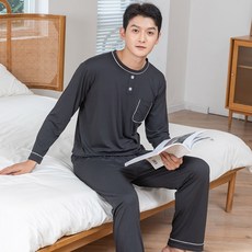또온나 남성 피치기모 파자마 상하의 세트 겨울 따뜻한 잠옷 PSW004