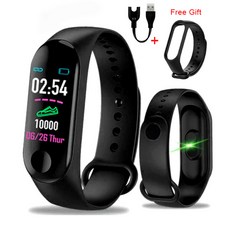 M3 스마트 워치 남자 여자 심박동수 모니터 혈압 피트니스 트래커 smartwatch 스포츠 스마트 시계 시계 ios 안 드 로이드에 대 한, 단일, As the show6