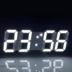 3D LED 벽시계 미니 45cm, white