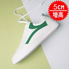 YIMAILU 이 마 르 사슴 남 화 여름 캐 주 얼 슈 즈 남자 한국 판 트 렌 드 플랫 에 어 로 빅 슬립 온 ck 004 화이트 그린 (키 높이 패드 추가) 39