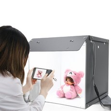 스튜디오박스 촬영박스 포토박스대여 LED 라이트 조명 휴대용 배경 포토부스, A. 40x40 일반 2등, 1개
