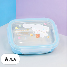 릴팡 유아용 밀폐 사각 1단 도시락, 시나모롤, 7개