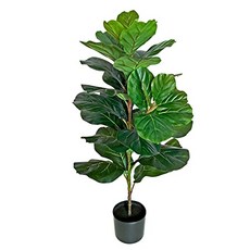 Besamenature 40 inch artificial violin leaf fig tree fake ficus lyrata home decoration (40"), 40"