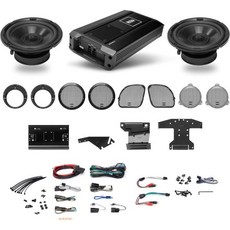 BOSS Audio Systems 오디오 시스템 BHD3F 할리 데이비드슨 바이크 프론트 스피커 키트 – 1998 일렉트라 로드 글라이드 및 스트리트 오토바이 채널 앰프 4개