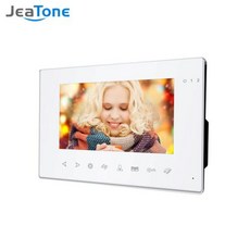 시스템용 Jeatone 도어 7 초인종 인터콤 모니터 폰 녹화 비디오 주간 흰색 인치 모니터 실내 투시경 비디오 야간, 2) 84714WAHDEM