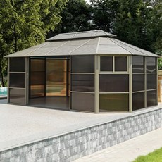 파고라 정자 야외 원두막 선샤인 룸 PC 햇빛가리개 테라스 레저 활동 정원 빌라 파빌리온 텐트 알루미늄 합금 캐노피