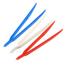 PVC 핀셋 (플라스틱 핀셋 A타입-색상임의) 실험 도구 쪽집게 티져 비즈 족집게 집게, 랜덤발송, 1개