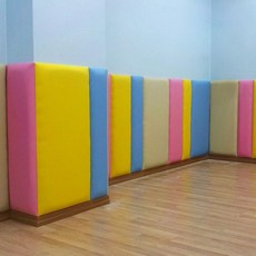 (방염)벽쿠션매트 스펙트럼형 300X1000MMX35MM 벽매트 안전매트 놀이방매트 벽면보호매드, 진브라운, 1개