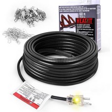 히이트 HIRD 80피트 5와트 피트 지붕 및 배수구 눈 제빙 케이블, 20 feet, 1개