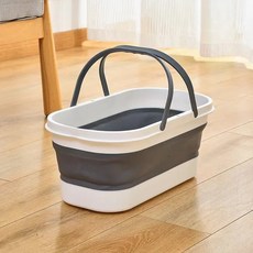 청소용 접이식 대형 양동이 대걸레통 12L, 1개, 그레이-화이트