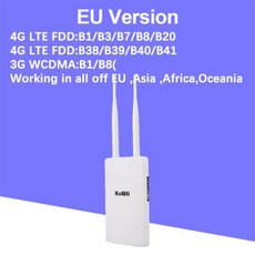 야외 와이파이 리피터 호완 KuWFi 방수 4G 라우터 150Mbps CAT4 LTE 3G4G SIM 카드 모뎀 IP 카메라 및 외부 커버리지, 1) EU Version, 1) EU Version - cpe510방수